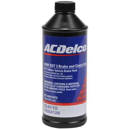 Acdelco 10-4110 - Dot 3 Hydraulic Brake Fluid 16 Oz