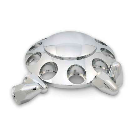 Trux THUBFRP112  Wheel Accessories Hub Cover Front Chrome Plastic With 15 Push On Nut Covers