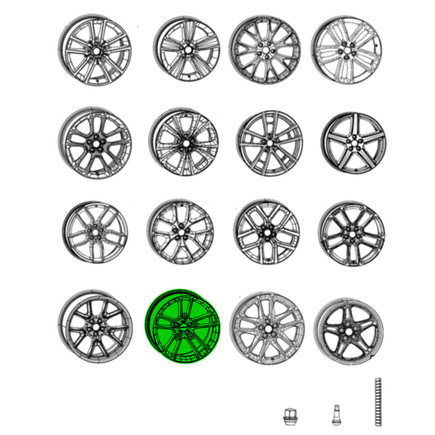 Mopar 6TF27VXWAA  Aluminum Wheel Front Or Rear