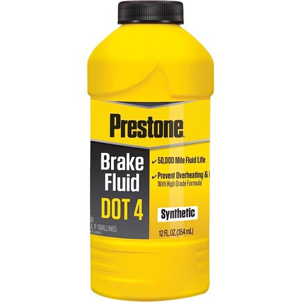 Prestone Products AS800Y-12 - Brake Fluid Dot 4, Synthetic, Heavy Duty, 12 Oz.