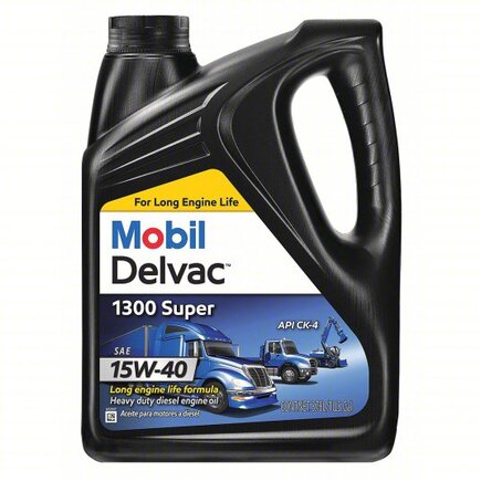 Mobil Oil 122492 - Delvac 1300 Super Engine Oil 1 Gallon, Synthetic Blend, Sae 15 W 40, For Diesel Engines