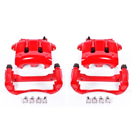 Powerstop Brakes S4928 Red Powder Coated Calipers 7920889353598 | eBay 