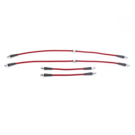 Powerstop Brakes BH00031 - Brake Hose Line Kit Performance, Front And Rear, Braided, Stainless Steel
