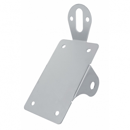 United Pacific 20649 - License Plate Bracket License Plate & Light Bracket, Bobber Style, Vertical Side Mount