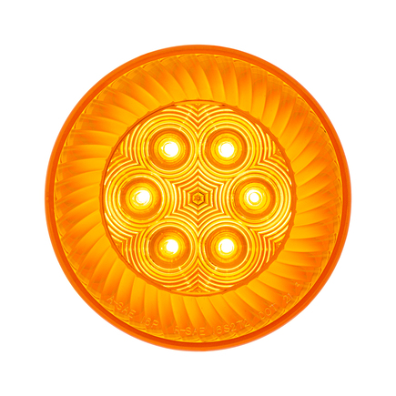 United Pacific 39215 - Turn Signal Light 16 Led, 4" Round Turbine, Amber Led/Lens