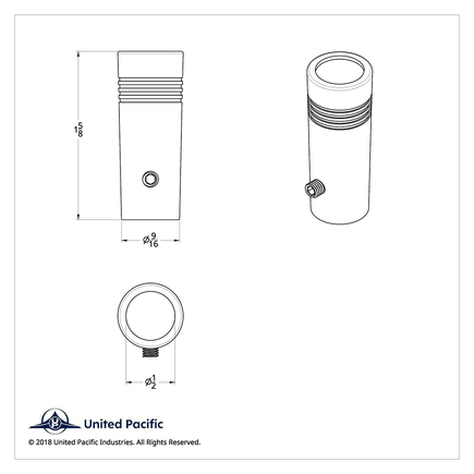 United Pacific 40184 Toggle Switch, Short, with Blue Diamond, for Freightliner