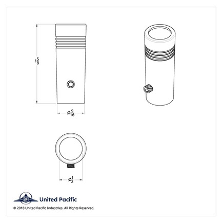 United Pacific 40185 Toggle Switch, Short, with Green Diamond, for Freightliner