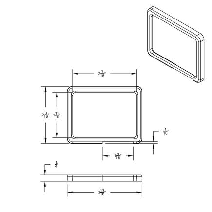 United Pacific 41086 Dash Indicator Bezel Center, Automatic, For Kenworth