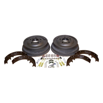 Crown 52001151K  Drum Brake Shoe And Drum Kit Rear Incl 2 Drums 1 Shoe Set And Hardware