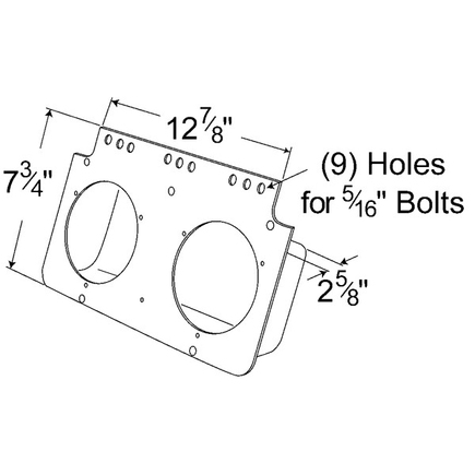 Grote 43655 Mounting Modules For 4" Round Lights, Yellow Zinc