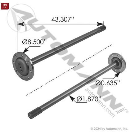 Automann 756AS1007  Axle Shaft
