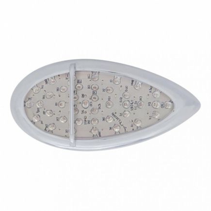 United Pacific 39945 - Turn Signal Light 39 Led Flush Mount "Teardrop", Amber Led/Clear Lens