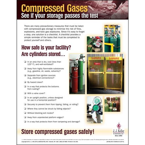 26169 by JJ KELLER Compressed Gas Workplace Safety Advisor Poster