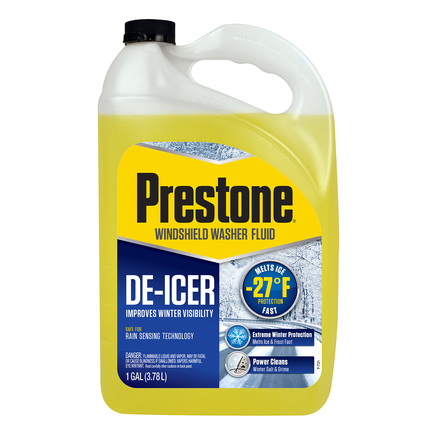Prestone Products AS250 - De Icer / Winter Washer Fluid 1 Gal; 27 Protection, Melts Ice Fast
