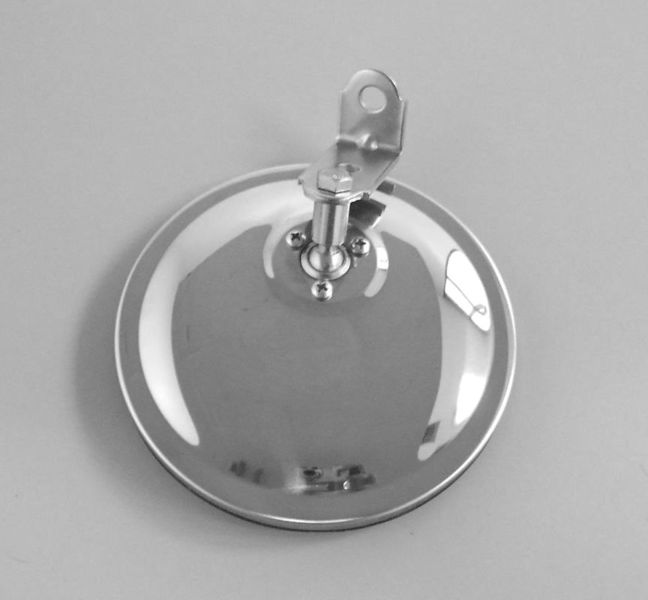 12601 by CHAMCAL 6" Convex Mirror, Offset Stud, Stainless Steel