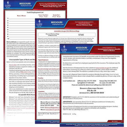 Jj Keller 25213  Missouri  Federal Electronic Labor Law Poster Management Service 1 Year Electronic Poster Management Service English