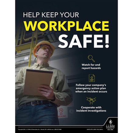 Jj Keller 62072 Help Keep Your Workplace Safe Workplace Safety Training Poster Help Keep Your Workplace Safe Jj Keller 62072 Help Keep Your Workplace Safe Workplace Safety Training Poster Help Keep Your Workplace Safe