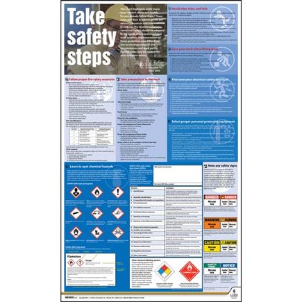 Jj Keller 63409 - Federal Safety Poster Take Safety Steps Laminated Poster