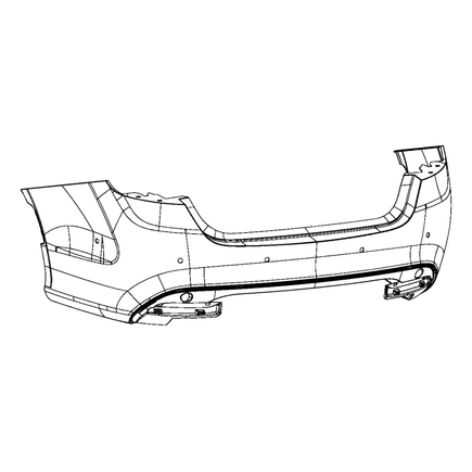 Chrysler 1UW73TZZAC  Bumper Cover Rear Upper Fits 2015 2017 Chrysler 200